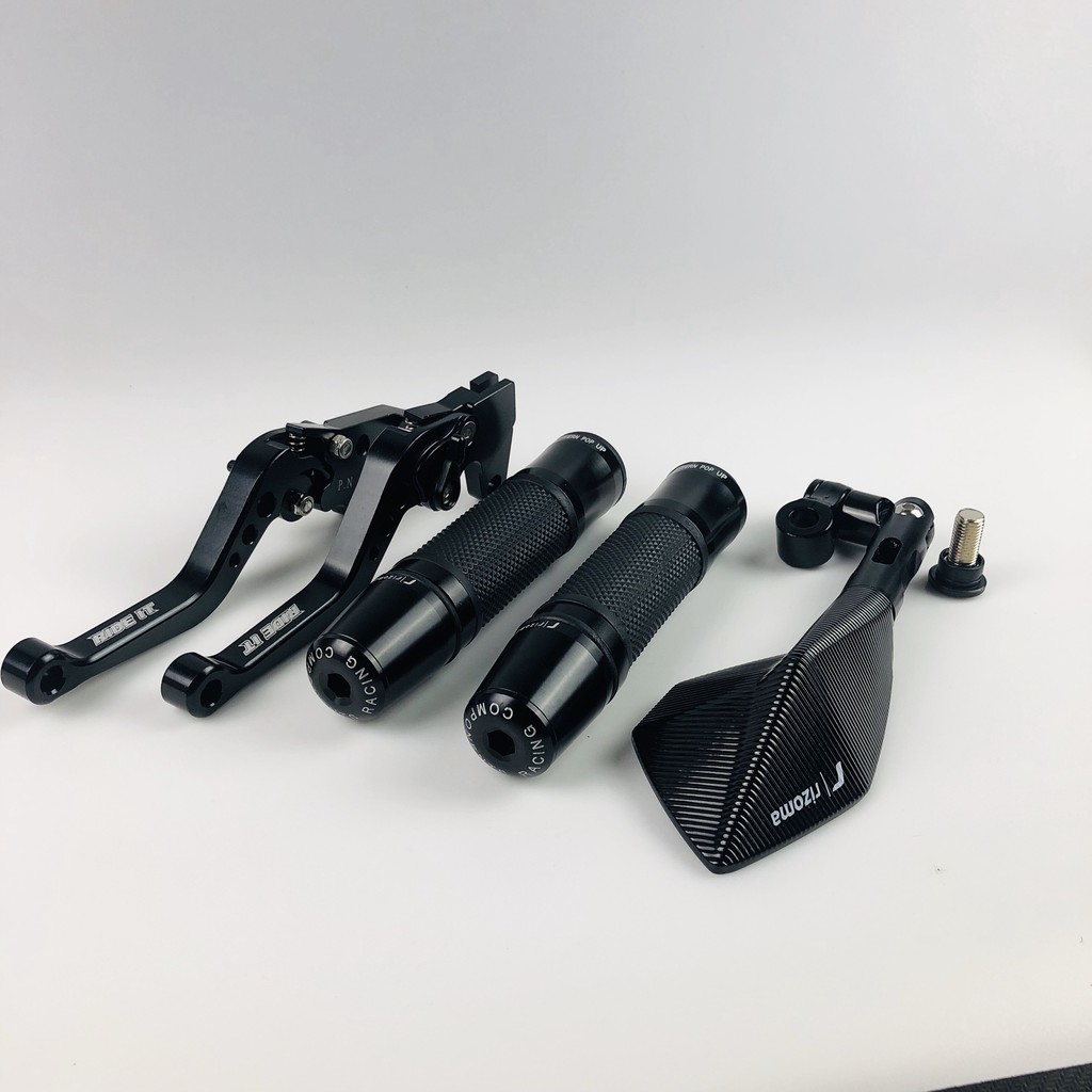 HÌNH THẬT Combo: 02 bao tay gù ý, 02 tay thắng  , 01 kiếng  chiếu hậu dùng cho các dòng xe -MÀU ĐEN