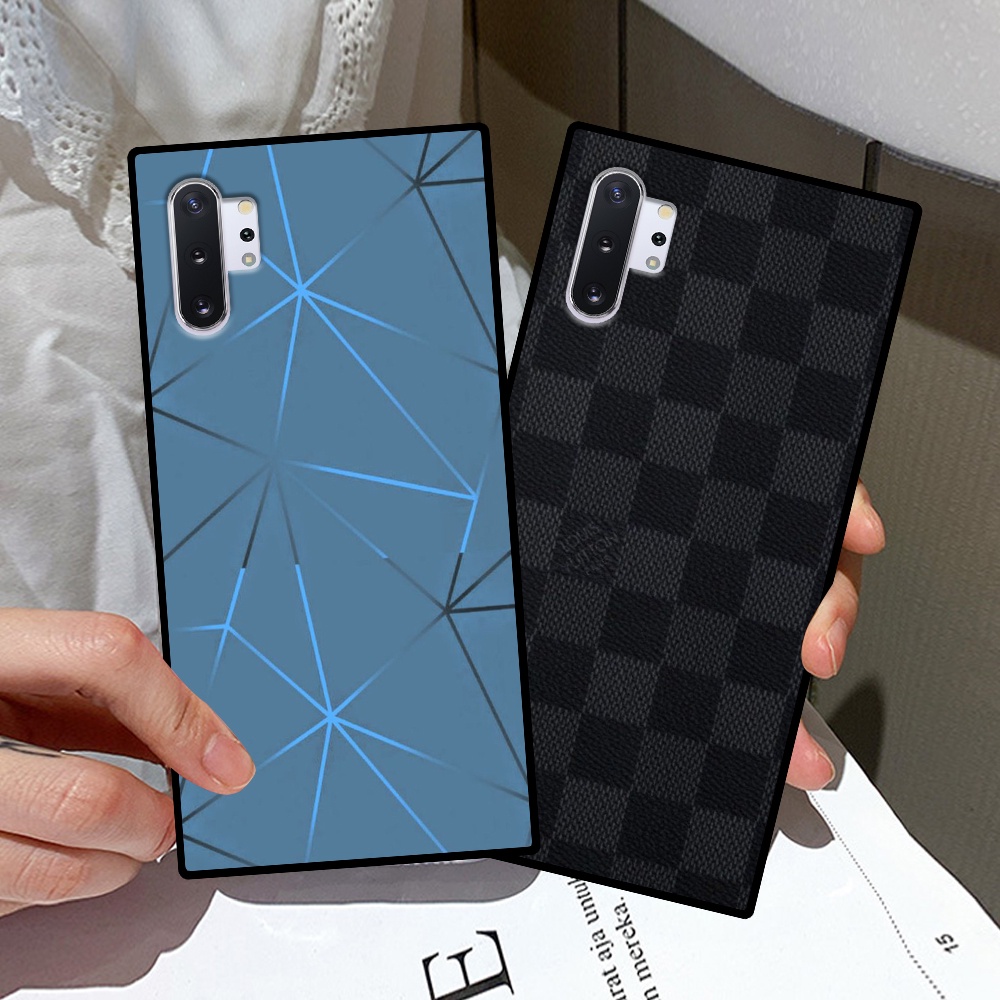 Ốp lưng Samsung Note 10 / Note 10 Plus / Note 10+ in hình thương hiệu LV, họa tiết xanh bạc siêu đẹp