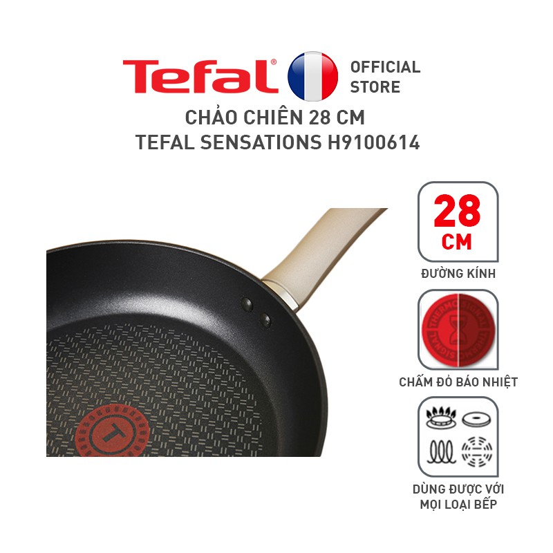 [LIFEMC11BPC -8% đơn 350K] Chảo chiên Tefal Sensations 28 cm