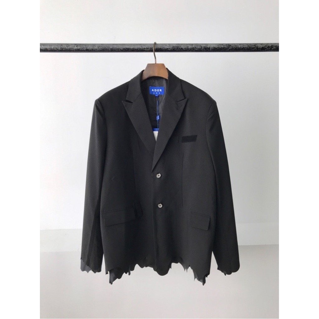 Áo vest ADER Error black wool astro cinder blazer ss20
