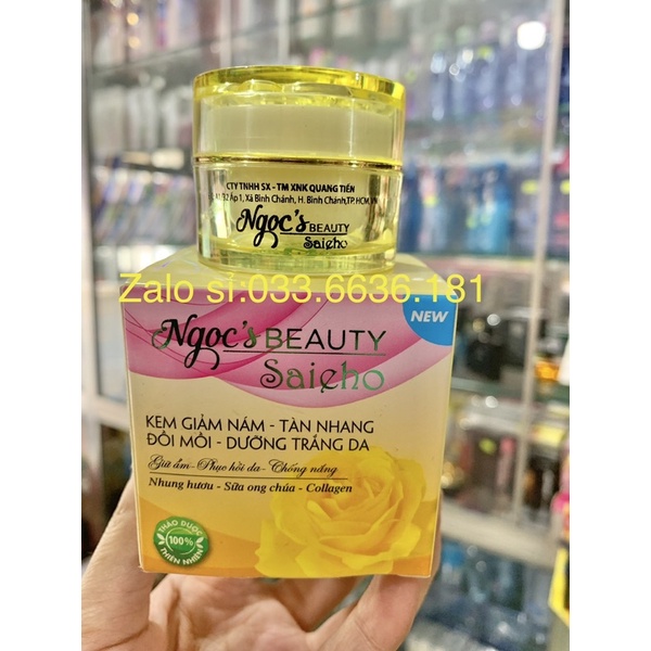 kem ngọc’s giảm nám,thâm sạm,trắng da,phục hồi da,chống nắng,giữ ẩm hủ 12G