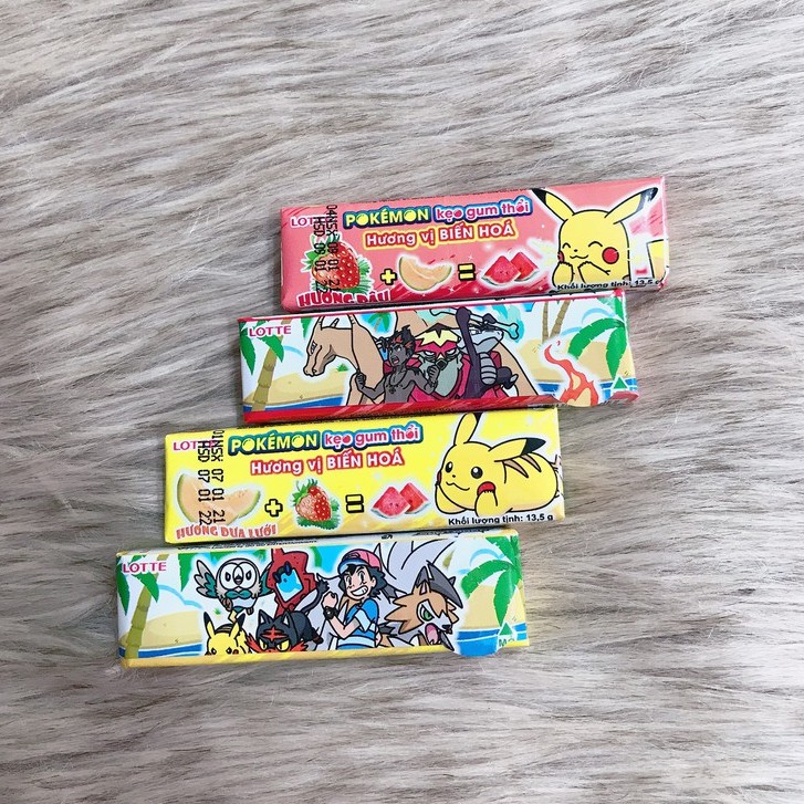 Kẹo Gum Lotte Pokémon Hương Vị Biến Hóa