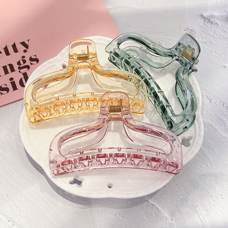 Kẹp Tóc Móng Cá Mập Bằng Nhựa Acrylic Phong Cách Hàn Quốc Cổ Điển Dành Cho Nữ