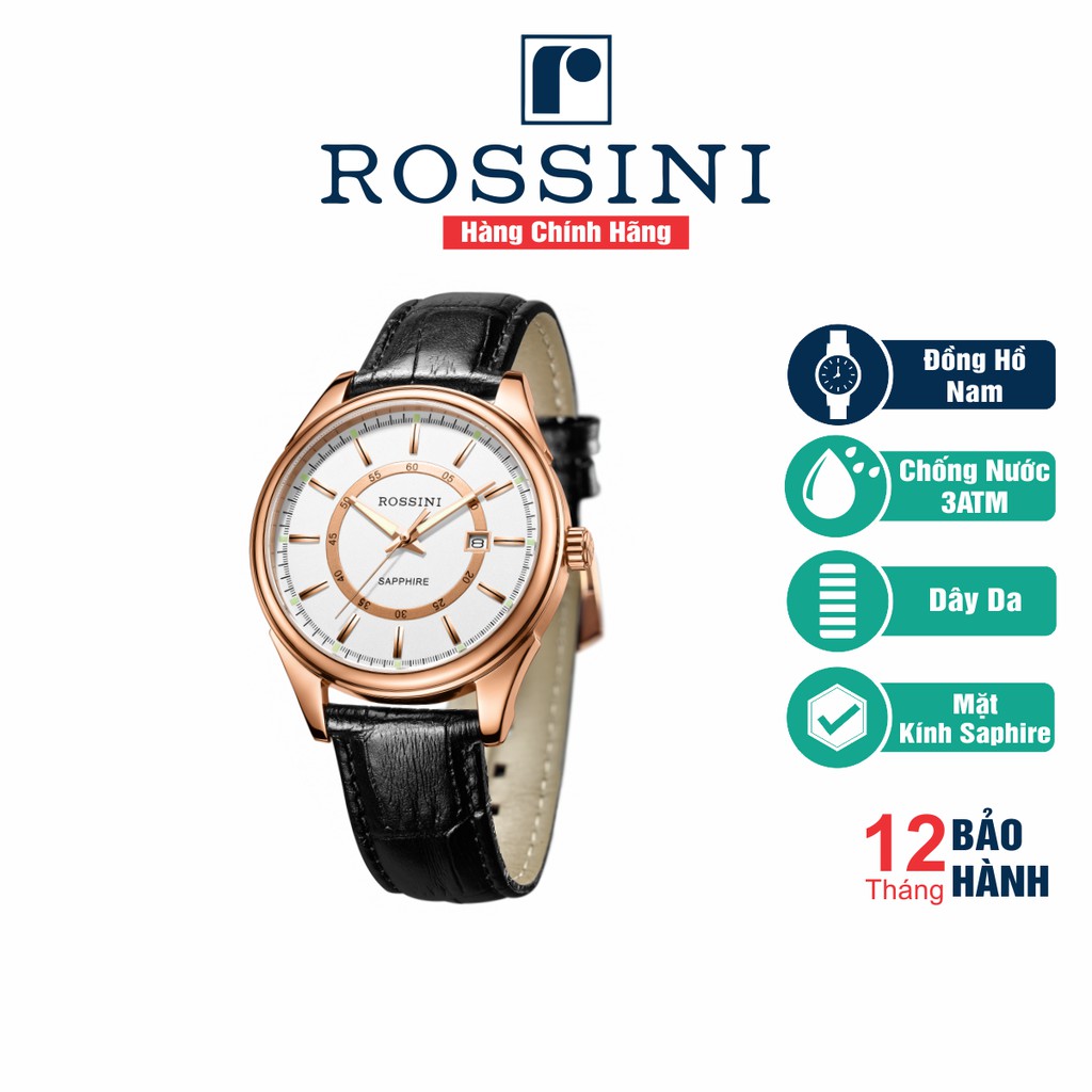 [Mã FARSBRT52 giảm 20% đơn từ 249K] Đồng hồ đeo tay nam Rossini - 6577G01B