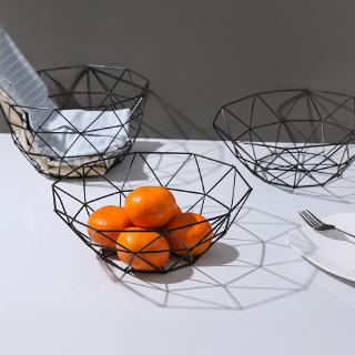 Rổ Đựng Trái Cây Bằng Sắt Thiết Kế Đơn Giản Phong Cách Châu Âu Cho Phòng Khách/ Bàn Ăn/ Cà Phê