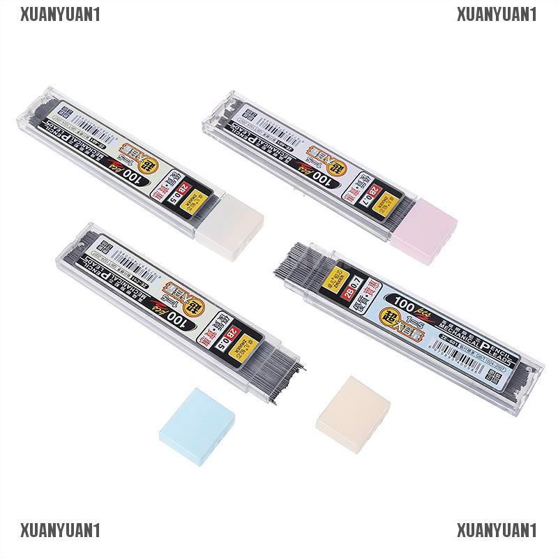 [XUANYUAN1] Set 100 Chì Bấm 2b Ruột Bút Chì Cơ Khí Tự Động