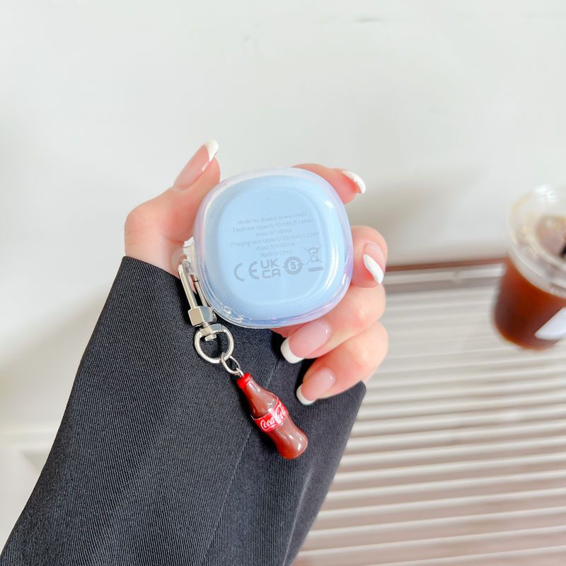 Vỏ Bảo Vệ Hộp Sạc Tai nghe không dây Wm02 Wm02 Mềm Trong Suốt Chống Rơi Kèm Móc Khóa Baseus Wm0