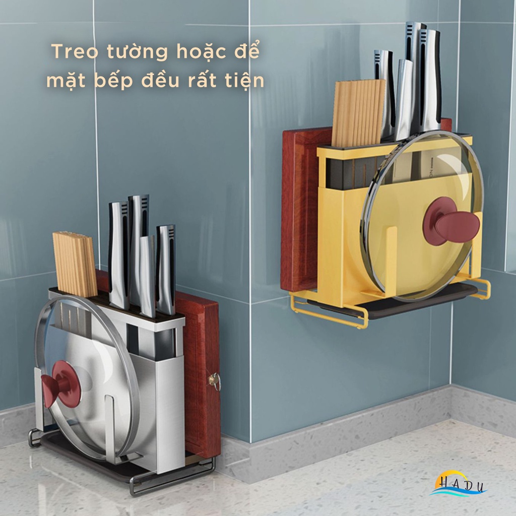 Kệ Để Dao Thớt, Đũa Thìa, Nắp Vung Đa Năng Inox 304 SSGP, Kệ Bếp Giúp Bếp Gọn Gàng, Sạch Sẽ, Hàng Ca
