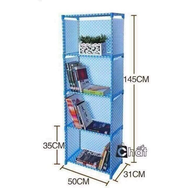 Kệ sách 4 tầng hoa văn siêu tiện dụng