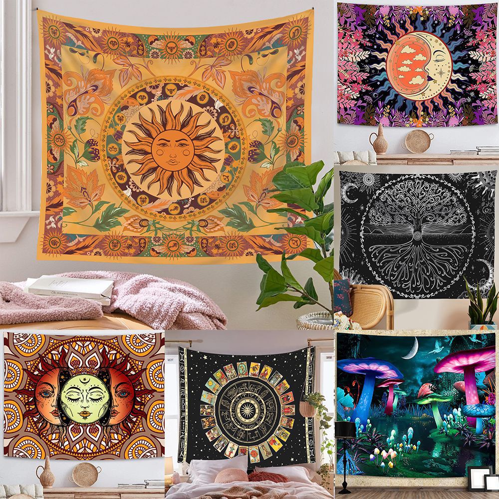 Tranh vải treo tường mandala Ấn độ Size 1m5*2m