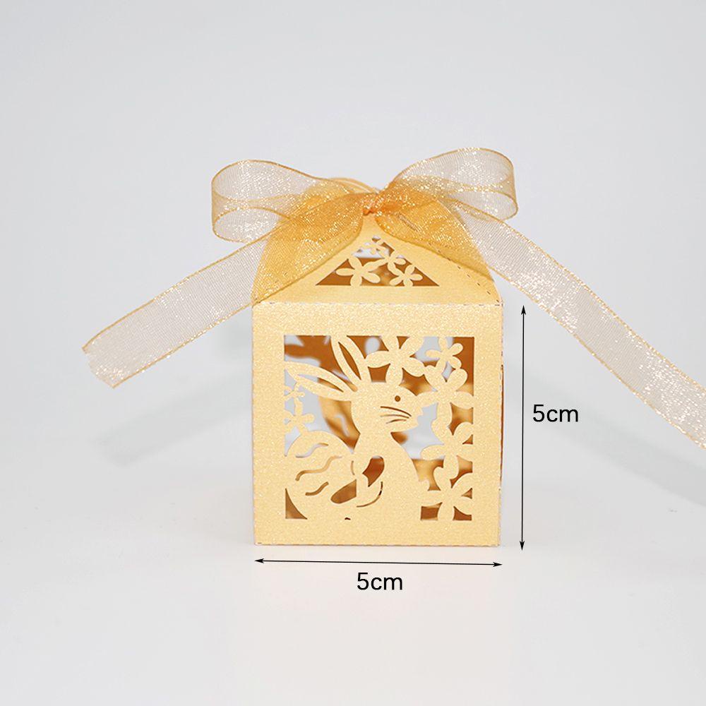 YOLA 10 Hộp Giấy Đựng Kẹo Trang Trí Ruy Băng Cắt Rỗng 2022