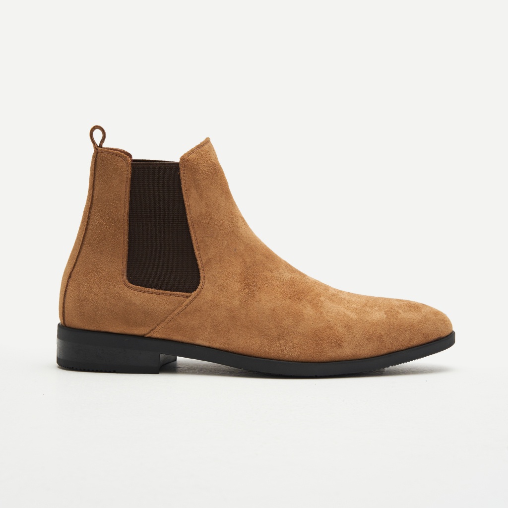 Giày Nam Chelsea Boot Da Bò Nhập Khẩu KRIK Tăng Chiều Cao Thiết Kế Da Lộn Nâu Trẻ Trung Dễ Phối Đồ GN9012 | BigBuy360 - bigbuy360.vn