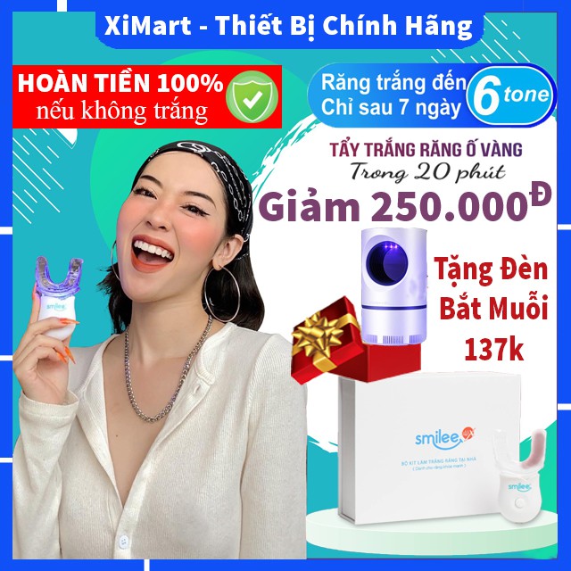 Máy tẩy trắng răng Smilee tại nhà an toàn cam kết làm trắng răng sau 7 ngày không ê buốt - XiMart