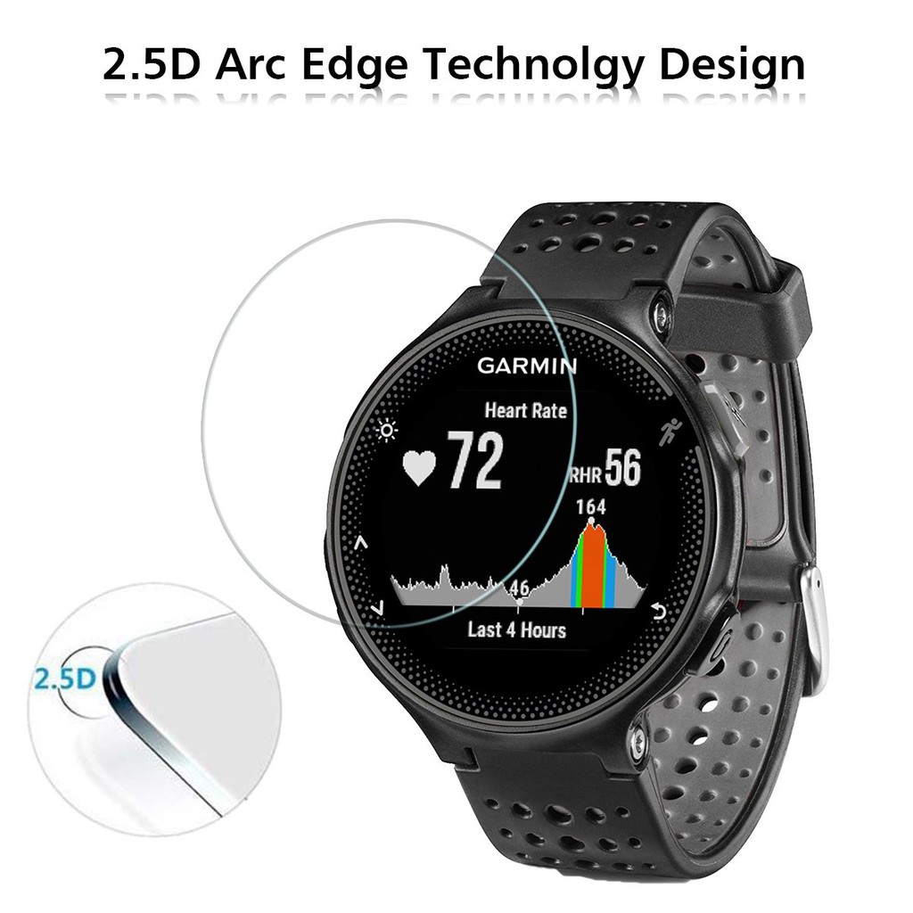 Set 4 kính cường lực bảo vệ màn hình thích hợp cho đồng hồ Garmin Forerunner 220/230/235/620/630