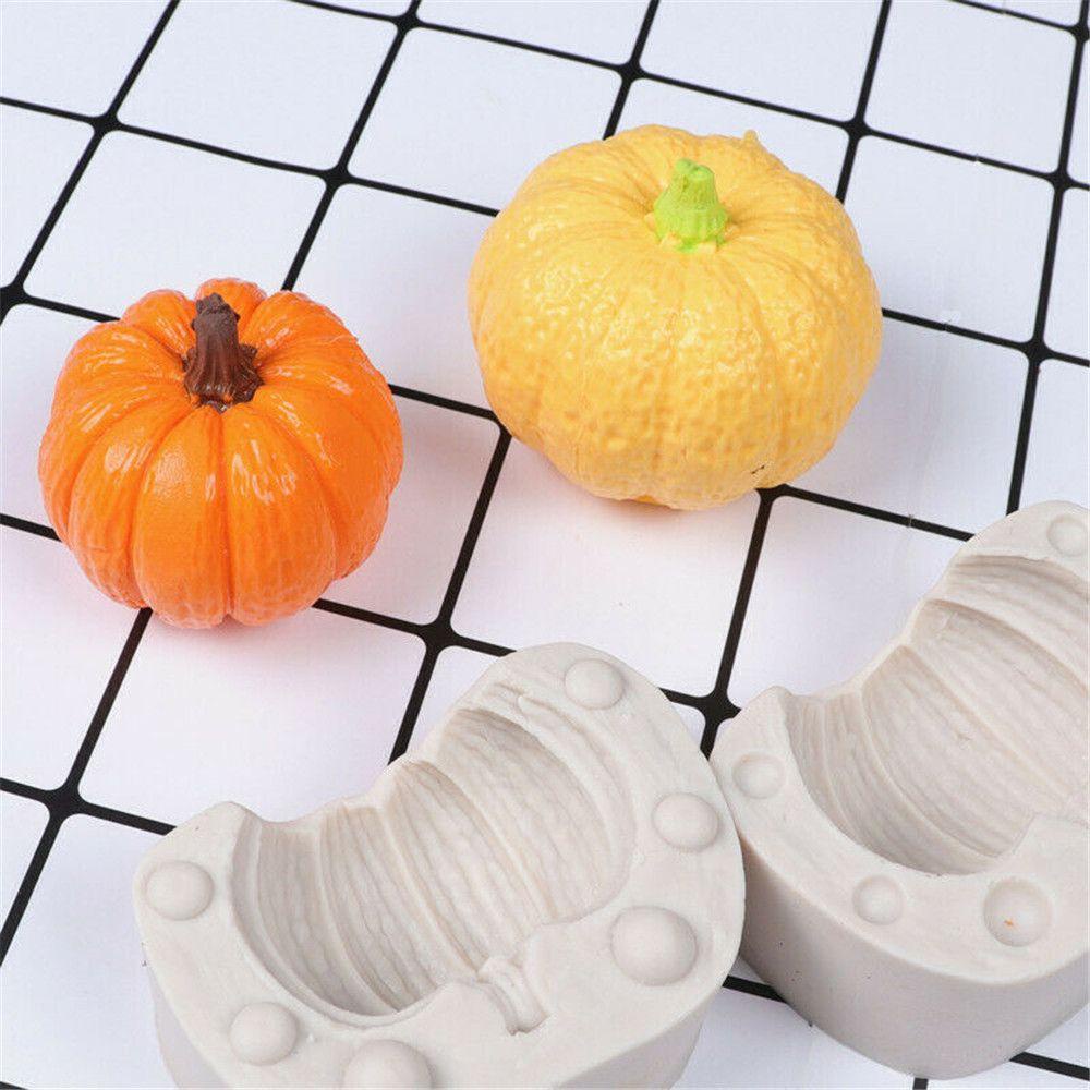 Khuôn Làm Bánh / Xà Phòng Chất Liệu Silicone Tự Làm Hình Bí Ngô 3D