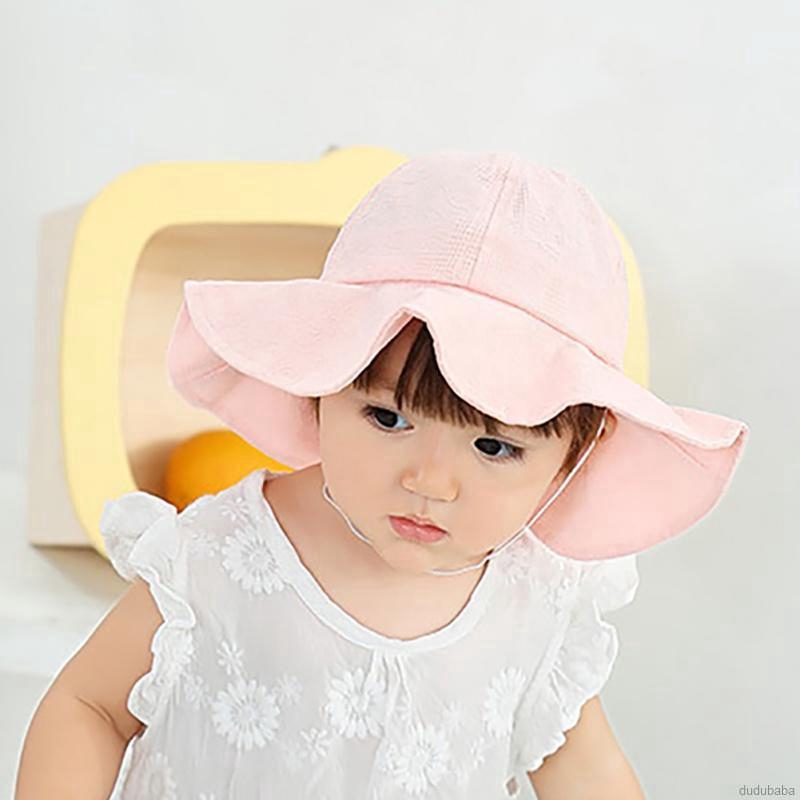 Mũ màu trơn phối nơ xinh xắn cho bé gái