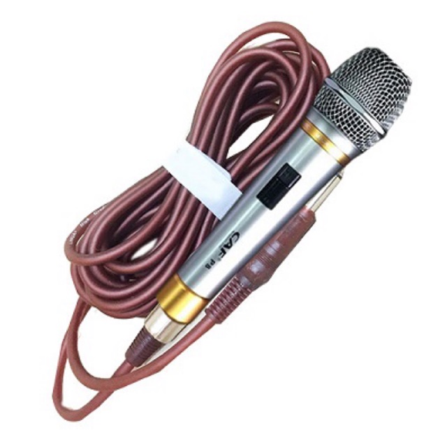 Mic karaoke CAF P8 chính hãng có dây dài 5m cổng cắm 6.5 - mic có dây P8 hát karaoke gia đỉnh thoải mái