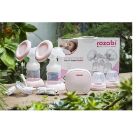🍼🍵Máy hút sữa điện đôi Rozabi Compact 🍼🎀màn hình hiển thị LCD