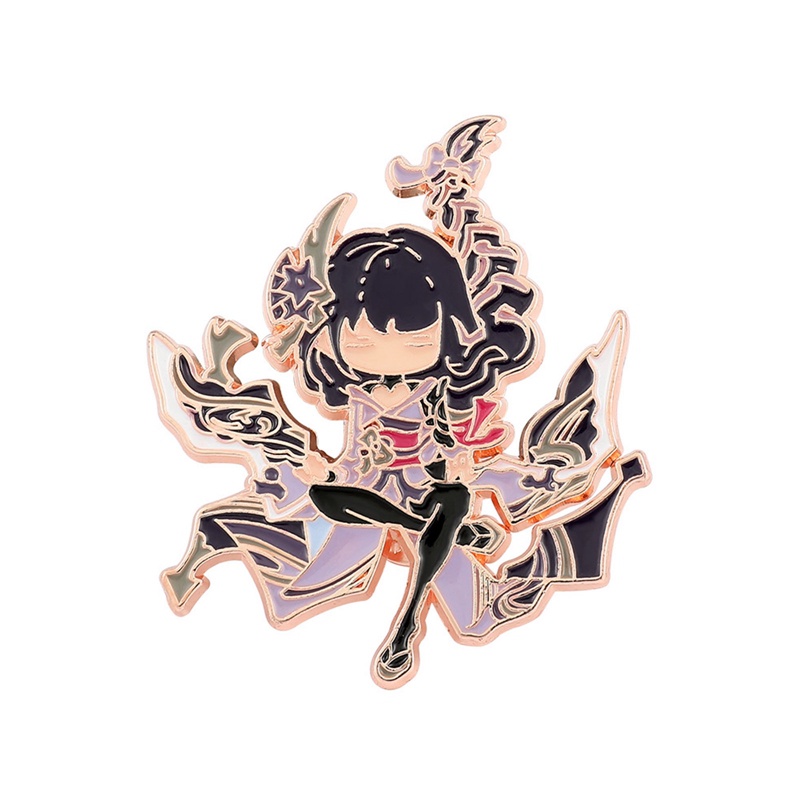 Ghim Cài Áo Kim Loại tmdbyx Genshin Va Chạm miko Hutao childe keqing Kazuha Genshin