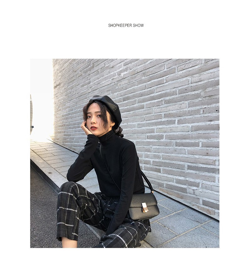 Net celebrity ins high neck bottoming shirt women's autumn and winter 2021 early autumn new jacket with long-sleeved t-s | BigBuy360 - bigbuy360.vn