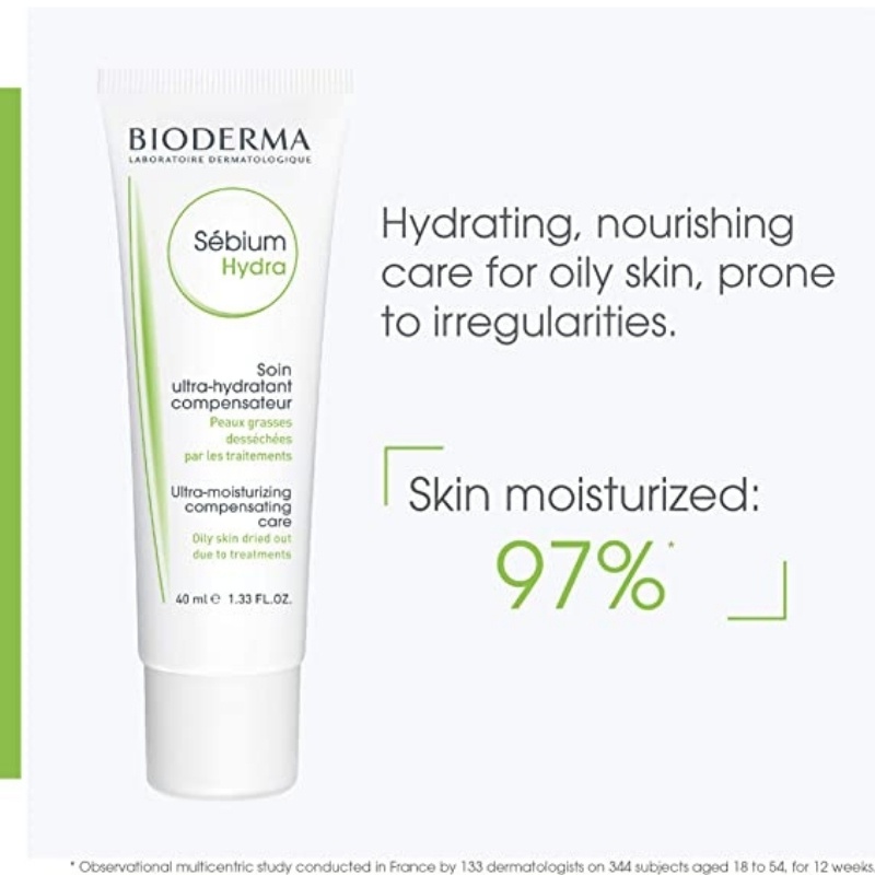 [CHÍNH HÃNG] Kem Dưỡng Ẩm Cho Da Dầu, Mụn BIODERMA HYDRA sebium 40ml