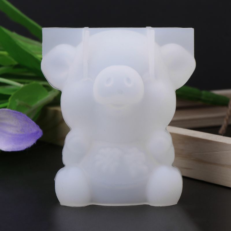 Sa Khuôn Silicone Làm Trang Sức Hình Chú Heo 3D DIY