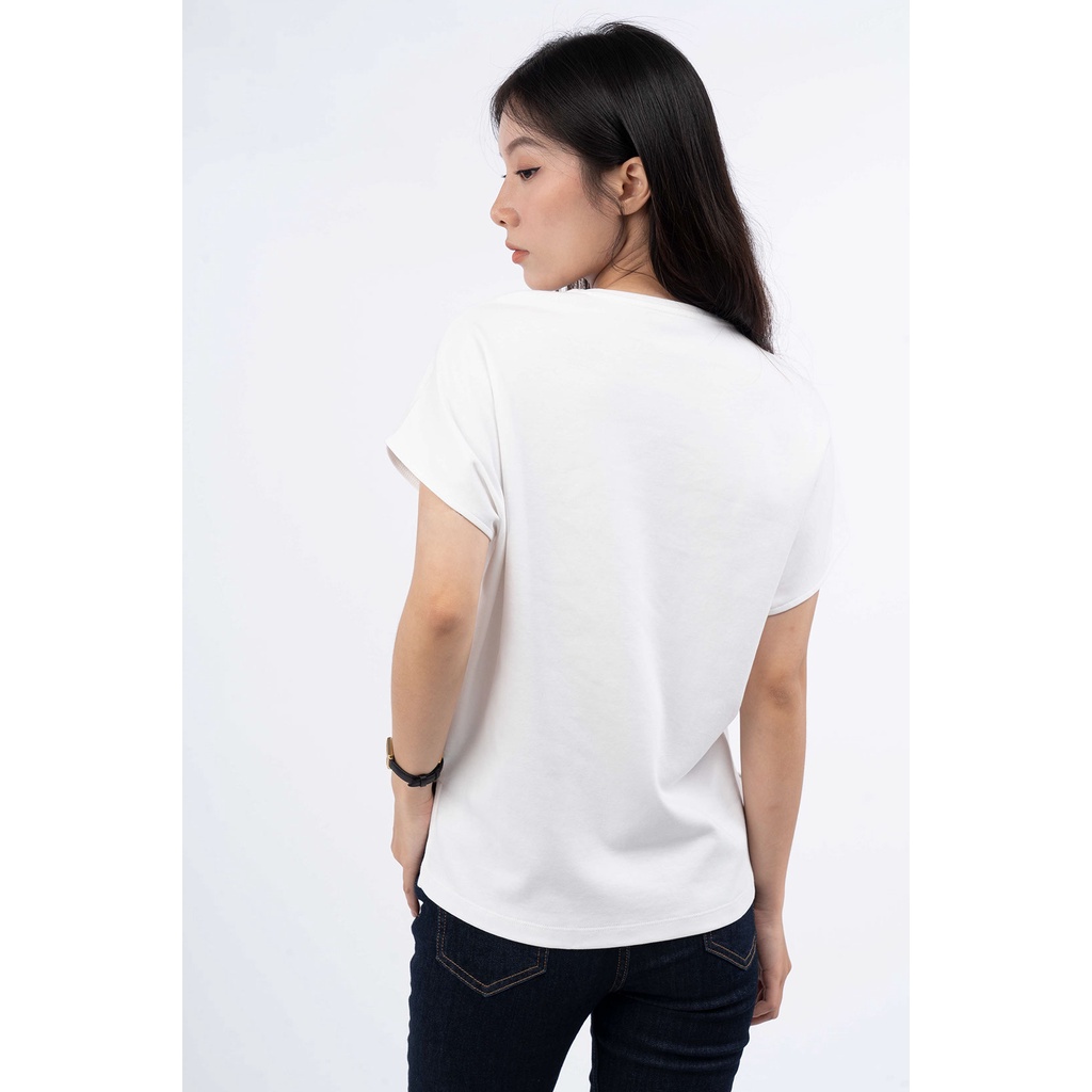 Áo Thun Nữ Tay Ngắn Họa Tiết Thêu Form Regular - Routine 10F21TSSW002
