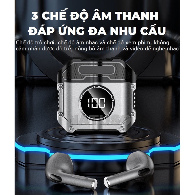 Tai nghe bluetooth gaming Natuso M2 v5.3 cảm ứng chơi game độ trễ cực thấp âm thanh HIFI
