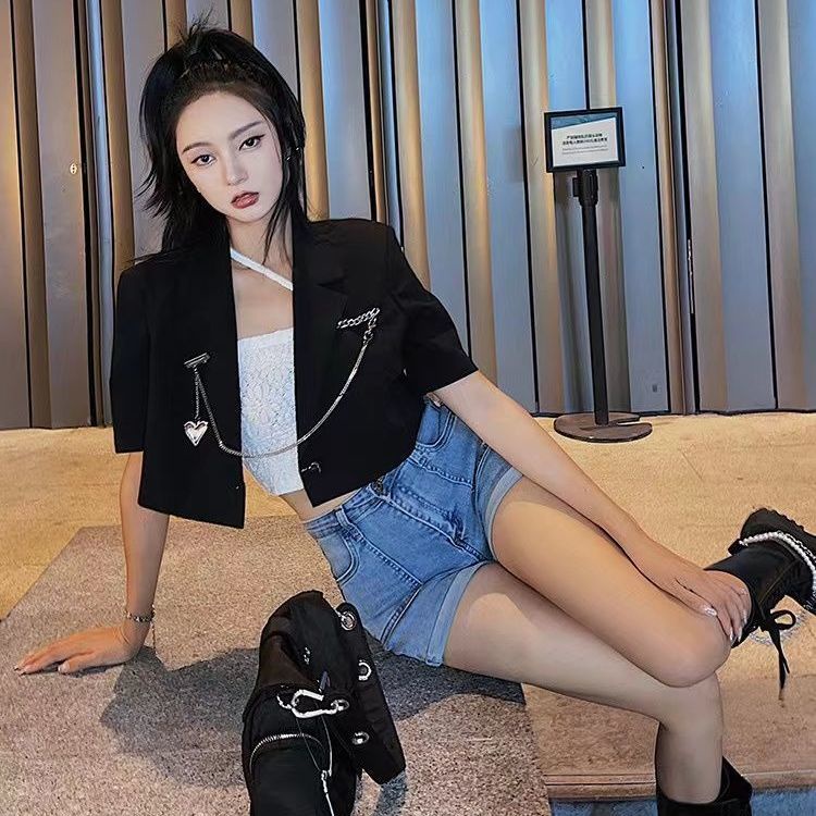 Áo Khoác Vest Tay Ngắn Phong Cách Mới Cho Nữ