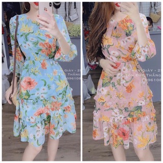 Đầm voan hoa quảng châu