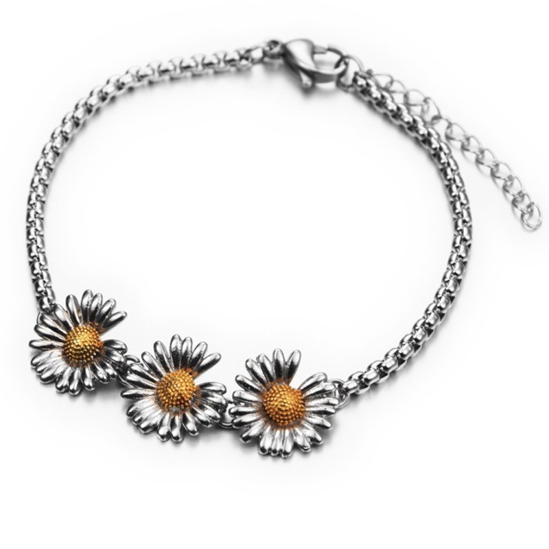 Vòng tay hình hoa cúc phong cách hip hop thời trang