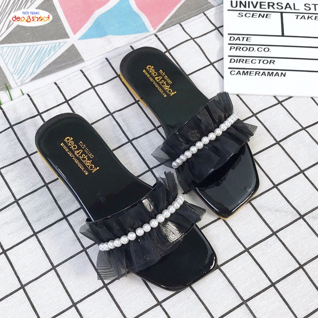 Dép Lê quai ngang Nhún Bèo Quai Ngọc có size lớn 42 43