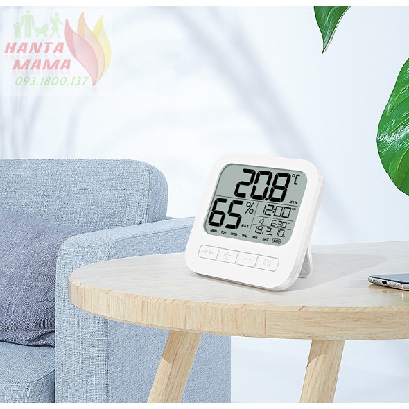 Nhiệt Ẩm Kế Điện Tử Đo Nhiệt Độ Và Độ Ẩm Phòng Ngủ Cho Bé, máy đo độ ẩm, nhiệt độ, xem ngày #5