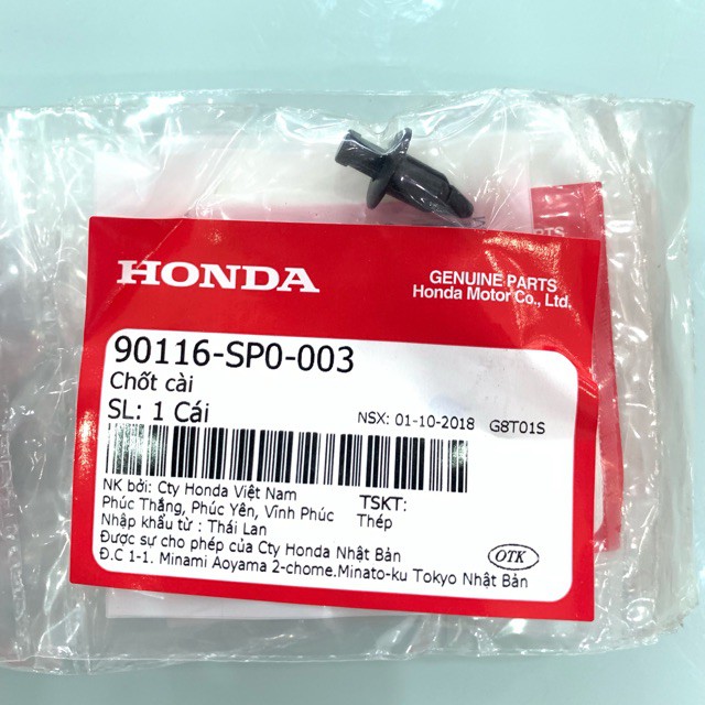 Chốt Cài  Vít Nhựa Bấm 6mm Chính Hãng Honda