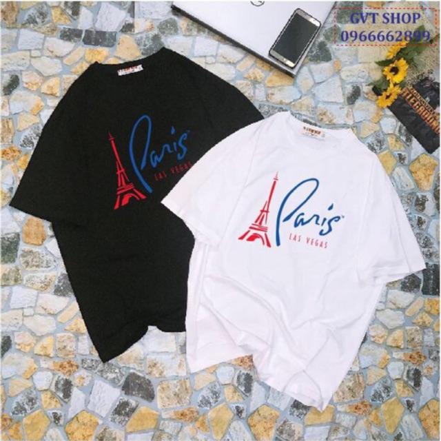 [ẢNH &amp; VIDEO THẬT] Áo thun tay lỡ unisex fom rộng freesize nam nữ Paris. .