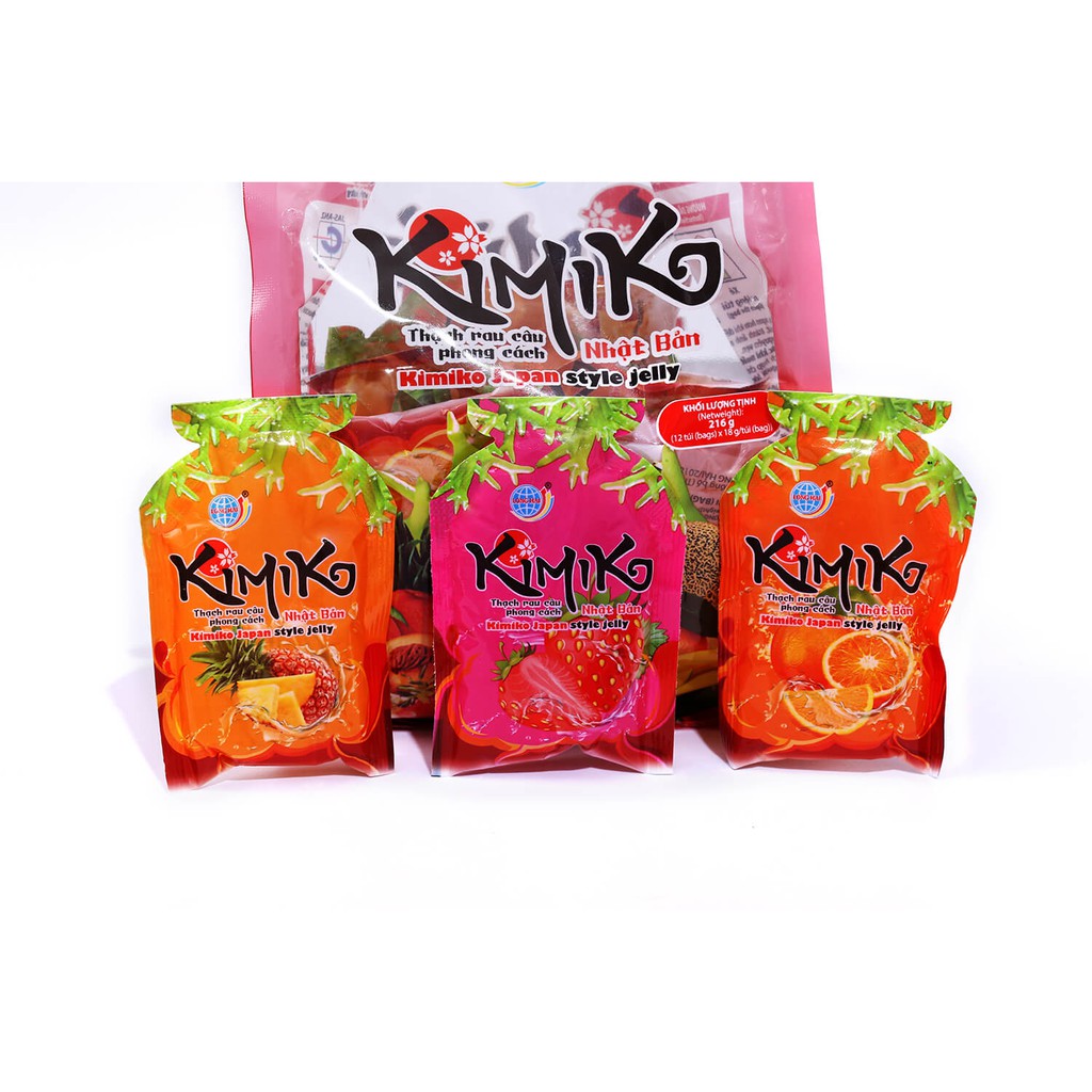 5 túi Thạch kimiko Long Hải 216gram