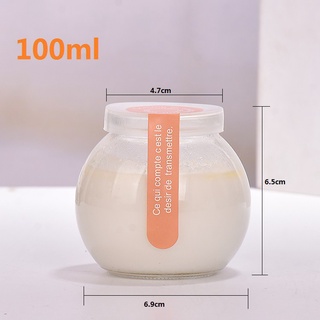 Hũ sữa chua thủy tinh, Lọ nắp nhựa dung tích 100ml - 200ml, hũ thủy tinh làm caramen, bánh flan cao cấp