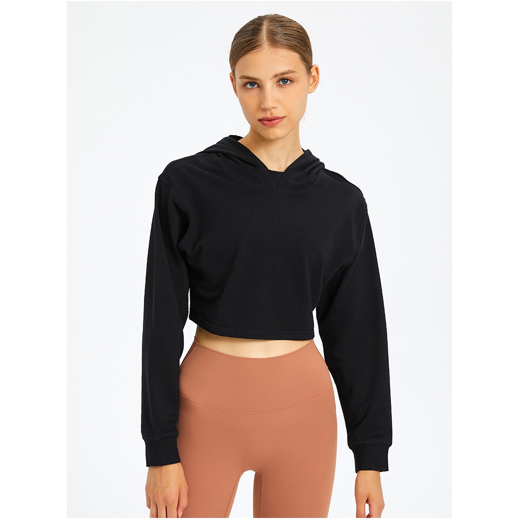 Áo hoodie thể thao Lululemon All Yours Cropped Hoodie - Áo tập thể thao Lulu không logo