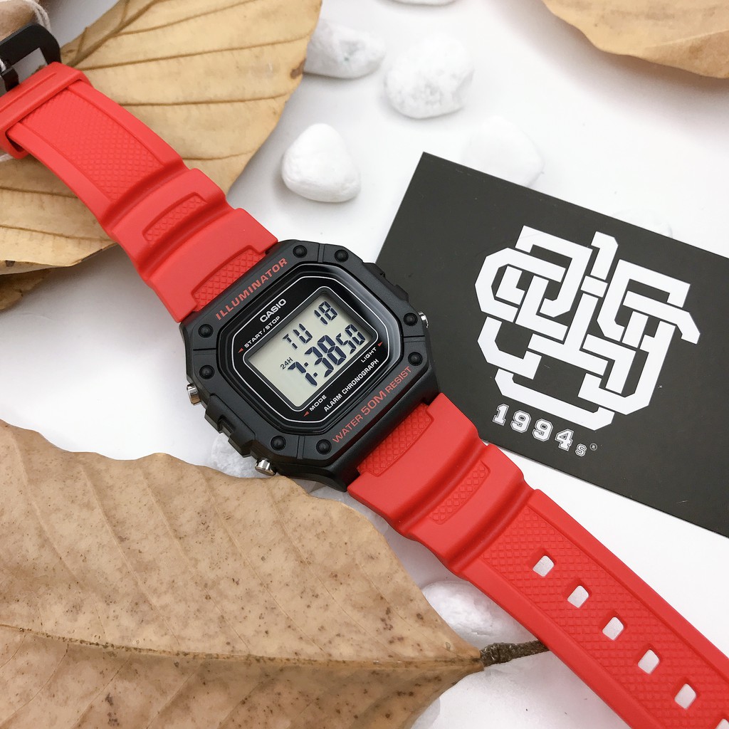 Đồng hồ nam Casio W-218 / W-218H-4B dây nhựa chính hãng