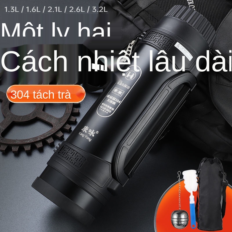 Bình giữ nhiệt inox 304 nam bình nước du lịch dung tích lớn bình bảo ôn ngoài trời công trường bình giữ nhiệt gia đình d