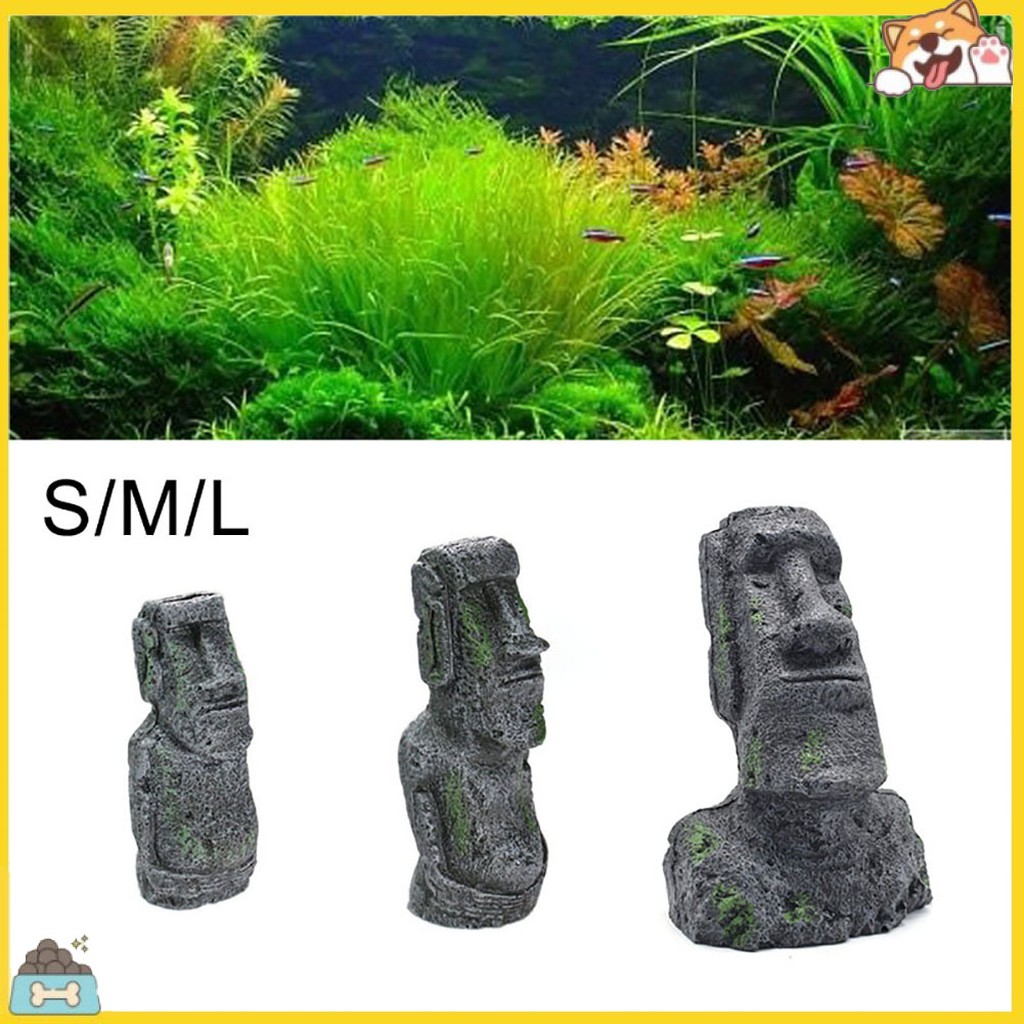 Mô hình tượng đá đảo phục sinh dùng trang trí bể cá cảnh