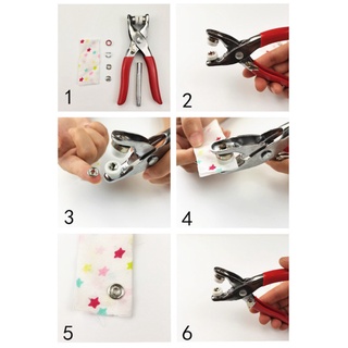 Combo 6 bộ cúc bấm sắt 4 chi tiết 9mm