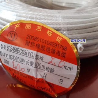 Dây điện chịu nhiệt 2ly-10m/cuộn