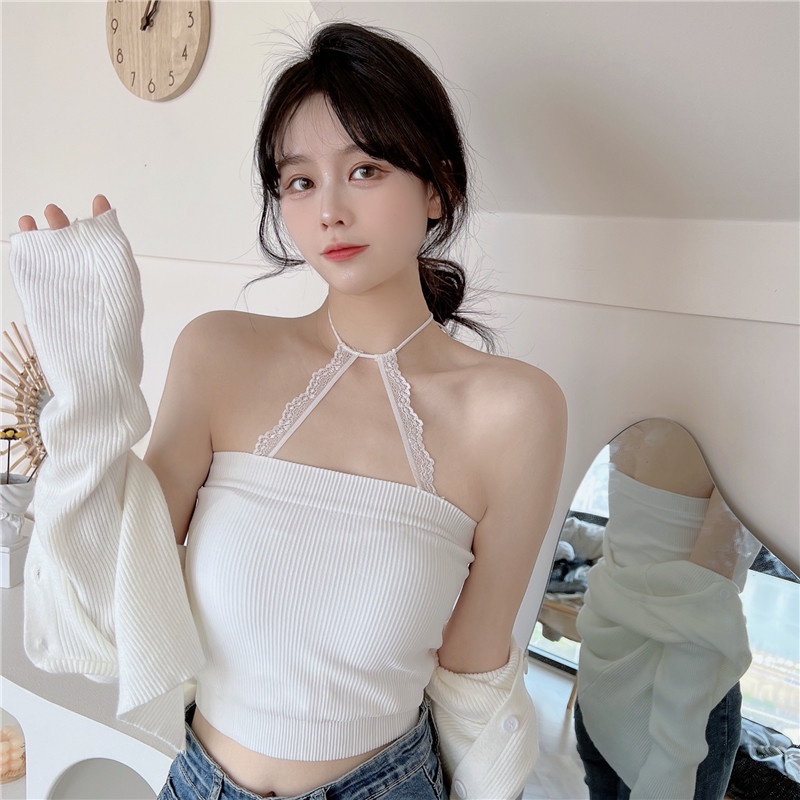 Áo yếm dây ren dáng croptop buộc cổ mẫu hot  Áo quây bra kiểu ống tiểu thư ôm body tôn vòng 2 siêu co dãn 𝙍𝙪𝙗𝙮𝘼𝙣𝙖𝙨𝙩𝙖𝙨𝙞𝙖