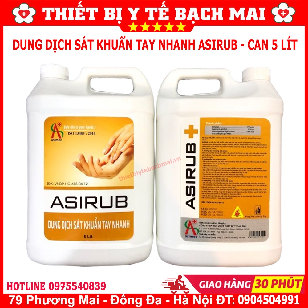 Dung Dịch Sát Khuẩn Tay Nhanh ASIRUB Can 5 lít | BigBuy360 - bigbuy360.vn