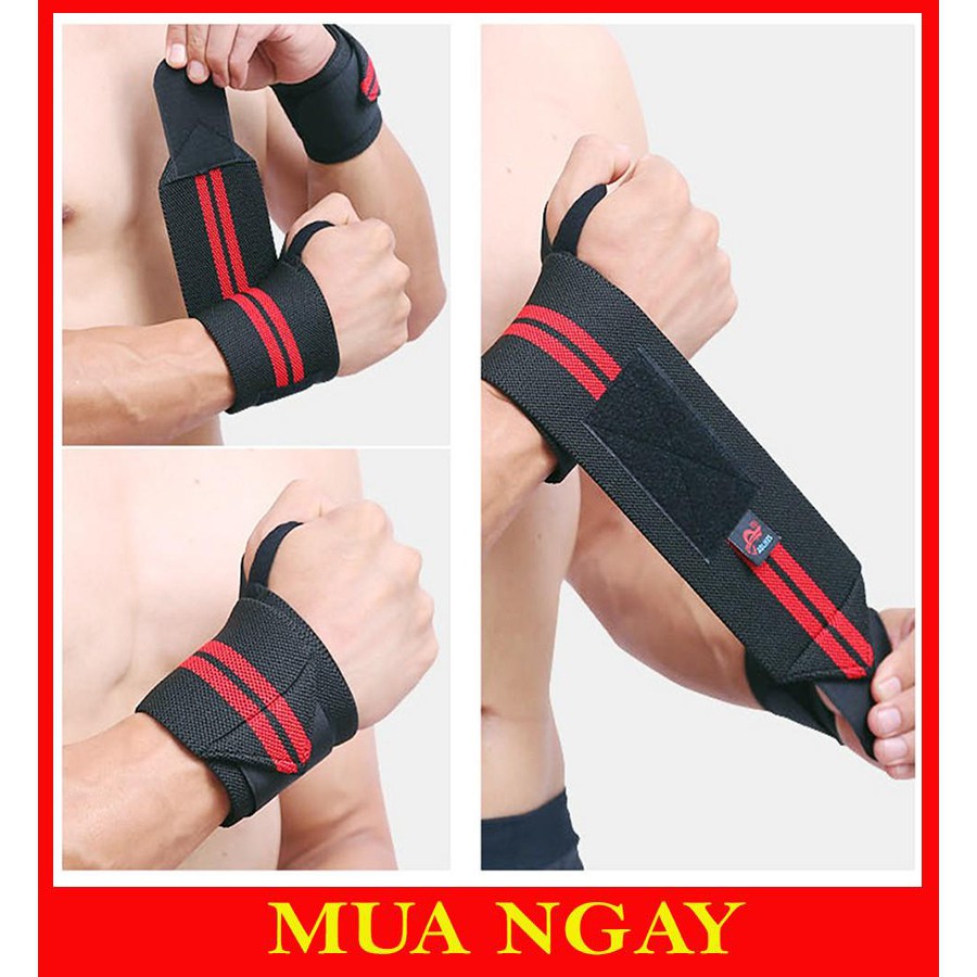 Đồ tập gym dây quấn cổ tay trợ lực Aolikes cao cấp AK19