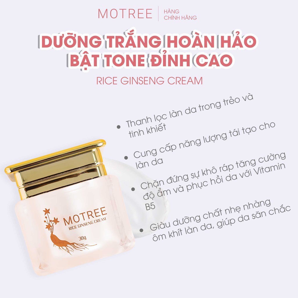 Cấy trắng men GẠO SÂM NÚI - RICE GINSENG CREAM