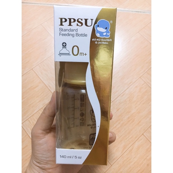 Bình sữa cổ rộng PPSU 140ml KuKu KU5833