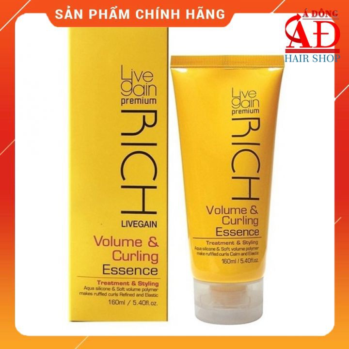 [Chính hãng] [Siêu rẻ] KEM DƯỠNG TẠO KIỂU TÓC UỐN XOĂN LIVEGAIN RICH VOLUME &amp; CURLING ESENCE 160ml