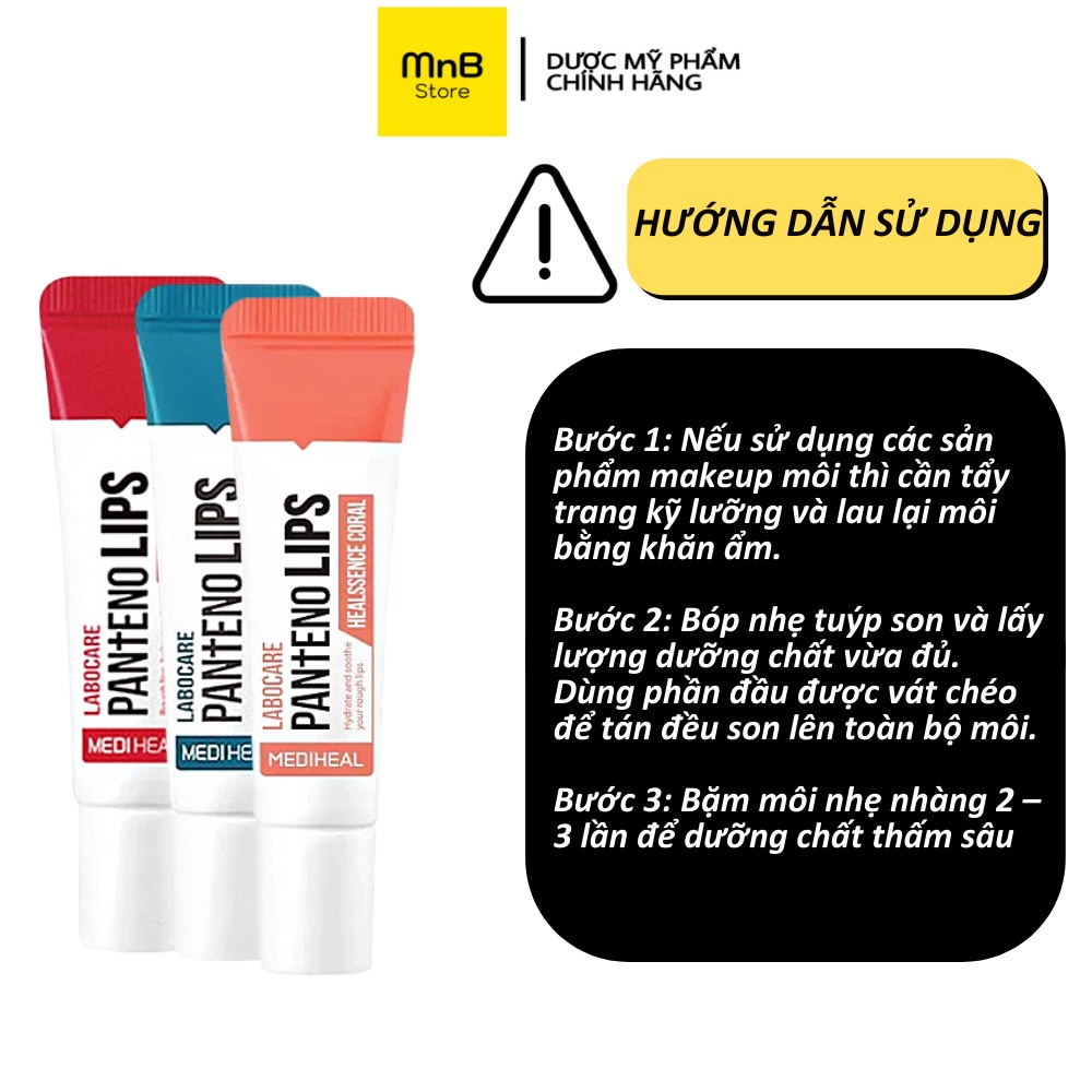 Son Dưỡng Mediheal Giảm Thâm, Làm Hồng Và Ẩm Mượt Mịn Màng Labocare Panteno Lips (đủ 5 màu)